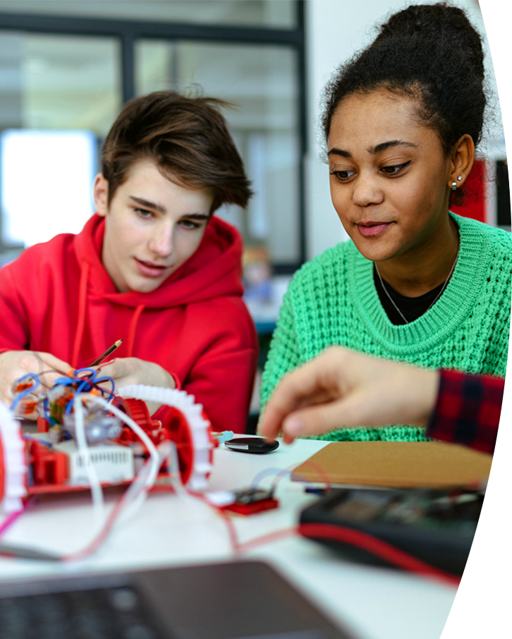 Children working on a science project