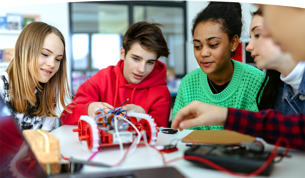 Children working on a science project